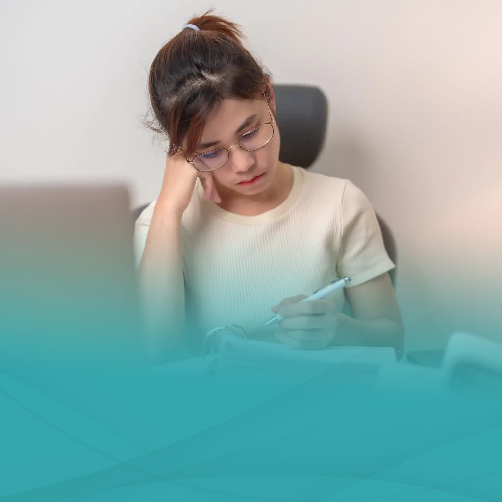 girl studying
